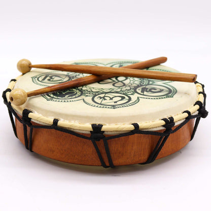 Shamanic Drum with Sticks - Chakra - 25 cm