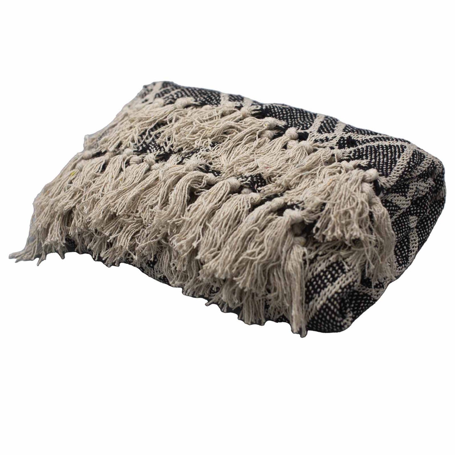 Boho Comfort Throw - 140 x 200 cm - Black & Beige Regency