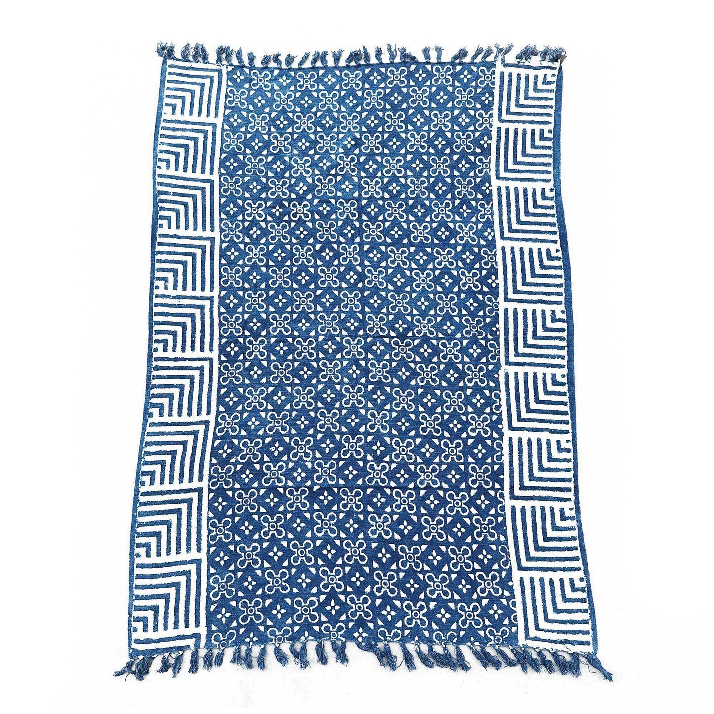 Handmade Indigo Throw - 170 x 120 cm - Kasba Tiles