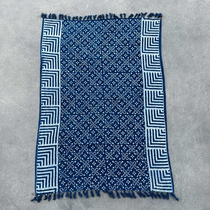 Handmade Indigo Throw - 170 x 120 cm - Kasba Tiles