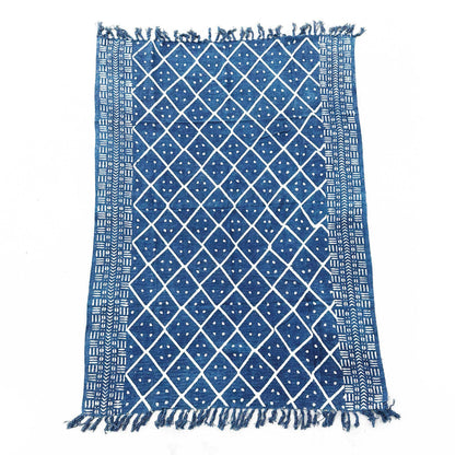 Handmade Indigo Throw - 170 x 120 cm - Midnight Heerak