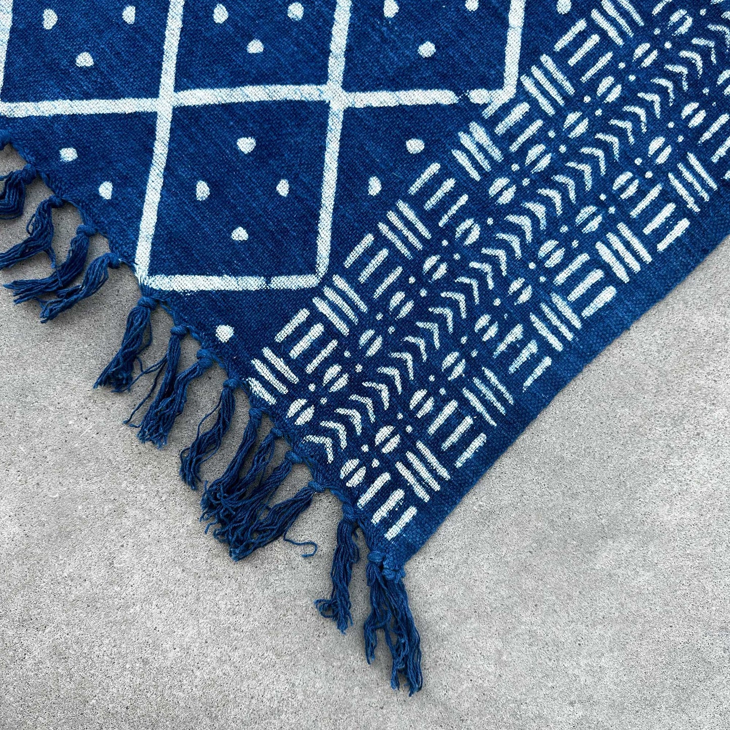 Handmade Indigo Throw - 170 x 120 cm - Midnight Heerak