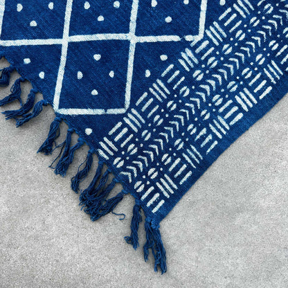 Handmade Indigo Throw - 170 x 120 cm - Midnight Heerak