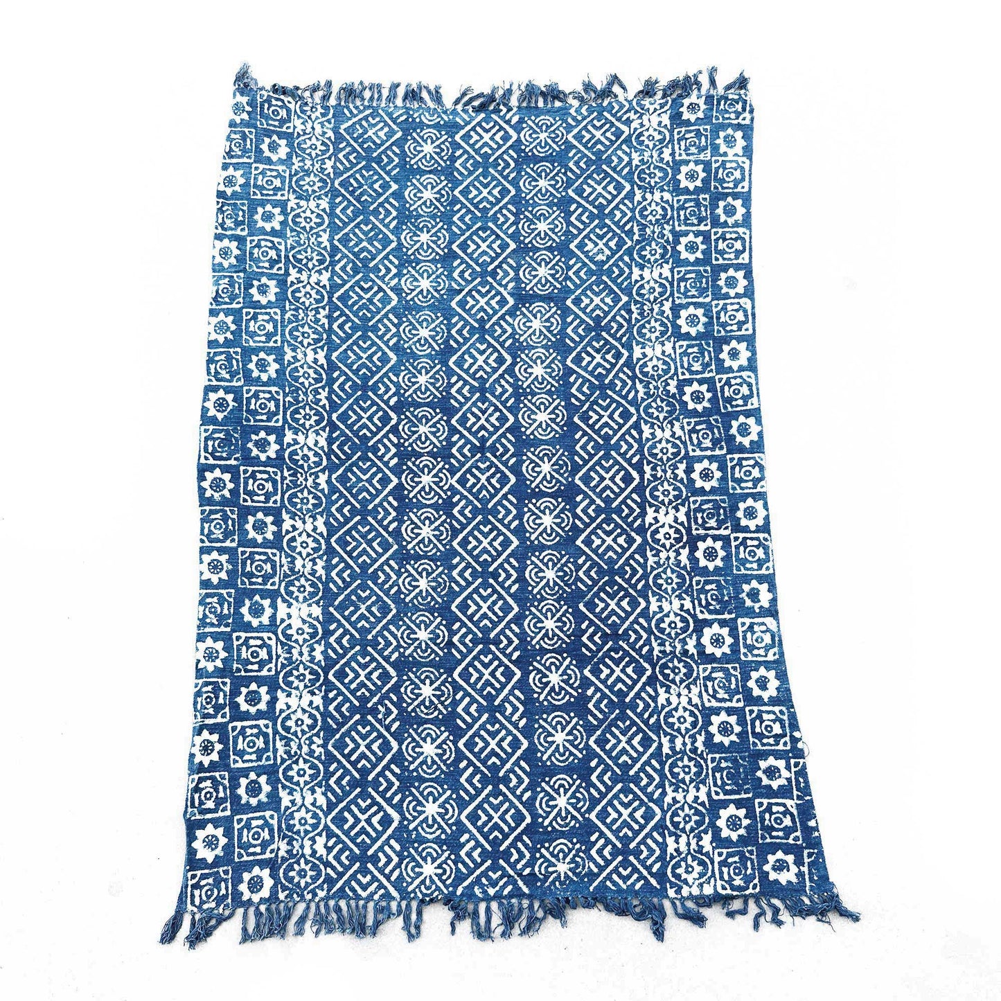 Handmade Indigo Throw - 170 x 120 cm - Desi Stripes