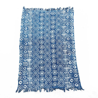 Handmade Indigo Throw - 170 x 120 cm - Desi Stripes