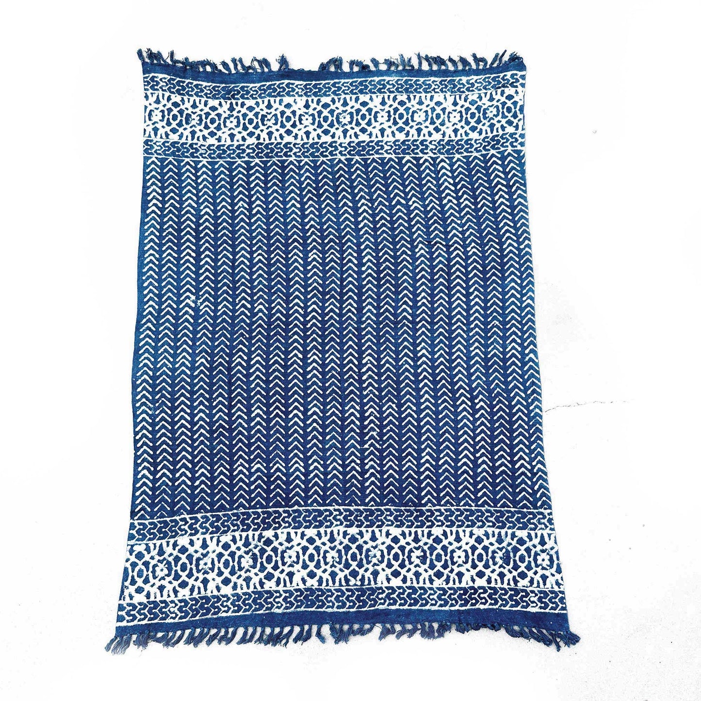 Handmade Indigo Throw - 170 x 120 cm - Seedha Arrows
