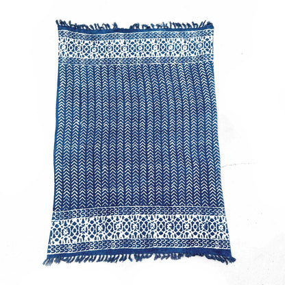 Handmade Indigo Throw - 170 x 120 cm - Seedha Arrows