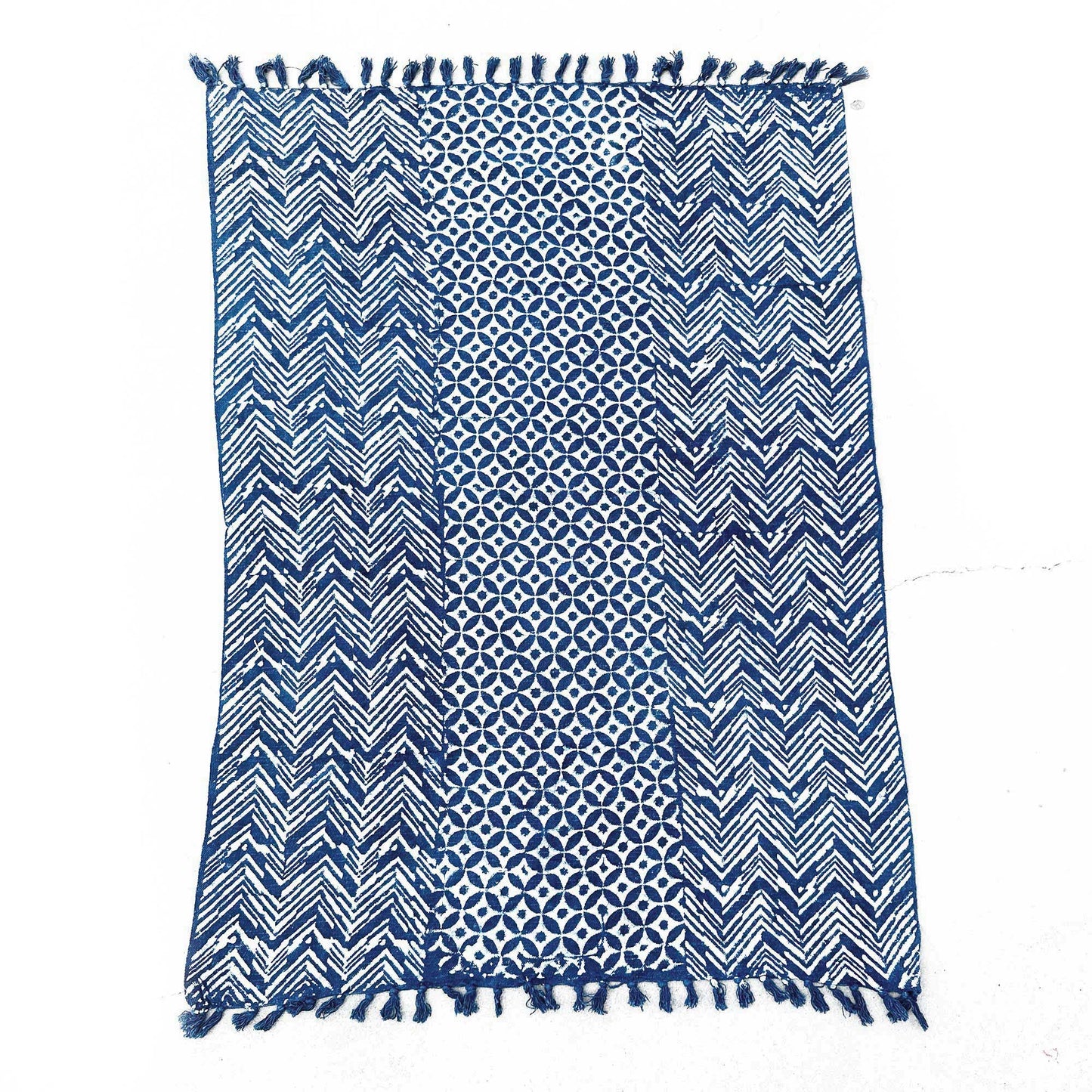 Handmade Indigo Throw - 170 x 120 cm - Namoona Waves