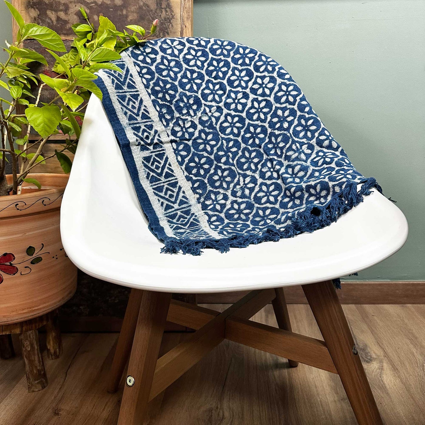 Handmade Indigo Runner - 170 x 60 cm - Madjid Tiles