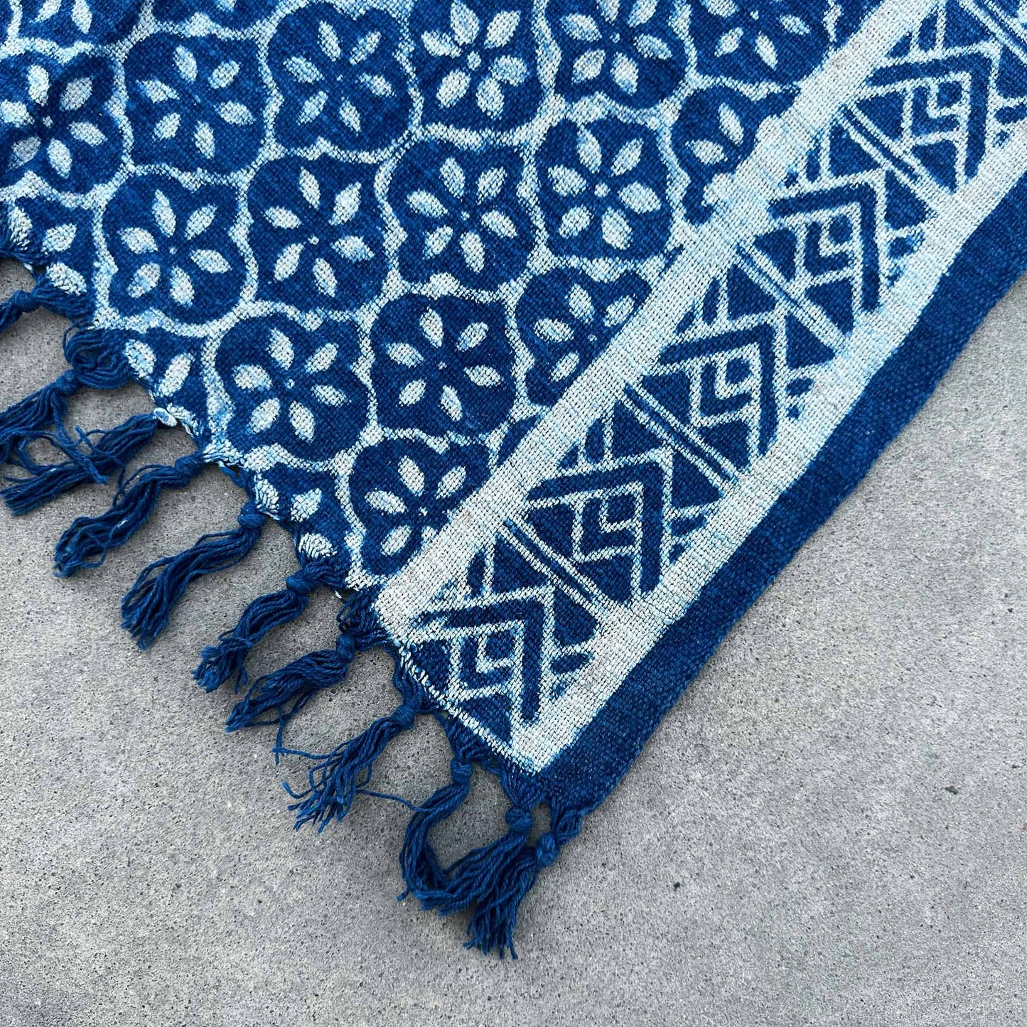 Handmade Indigo Runner - 170 x 60 cm - Madjid Tiles