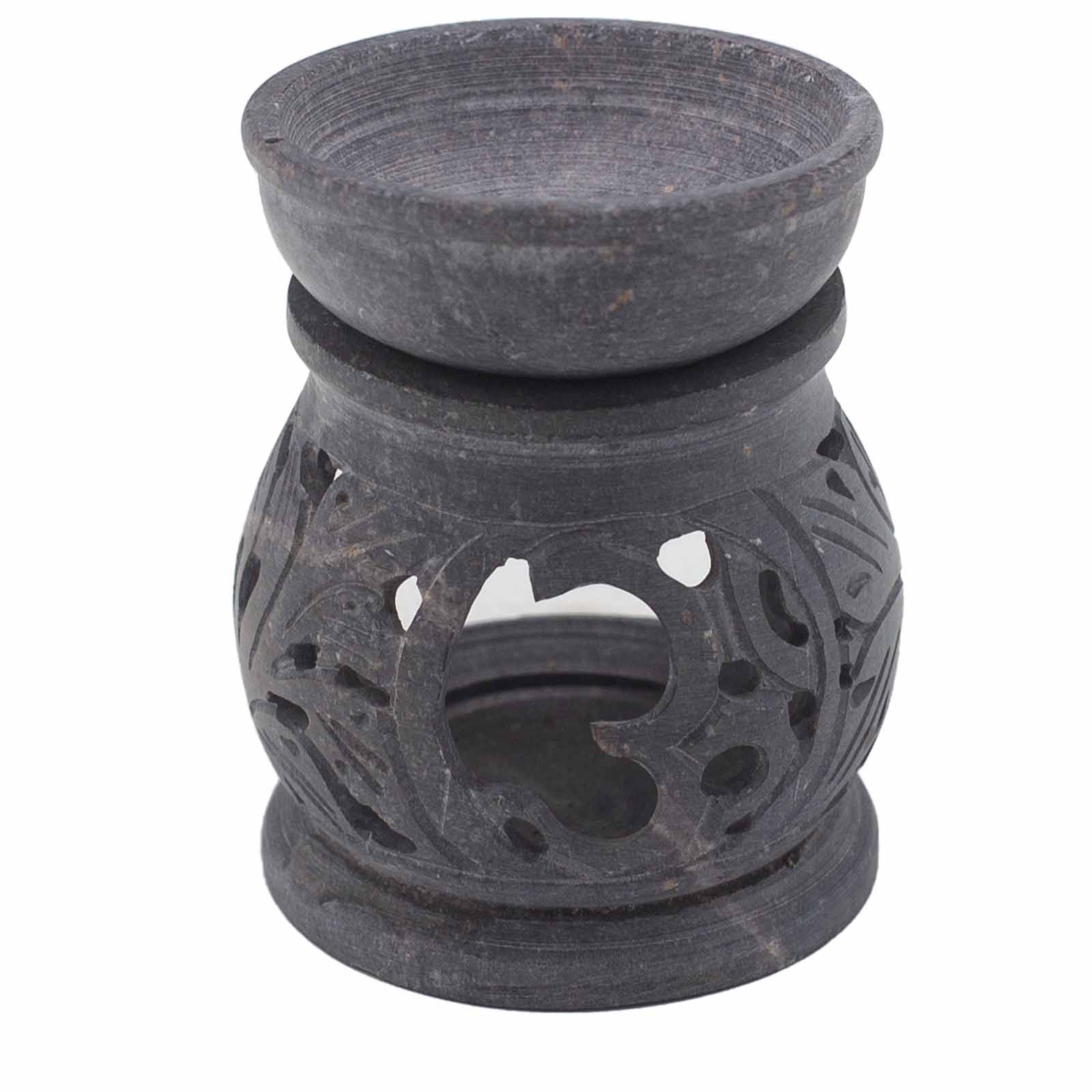 Soapstone Oil Burner - Om - Small - 8 cm