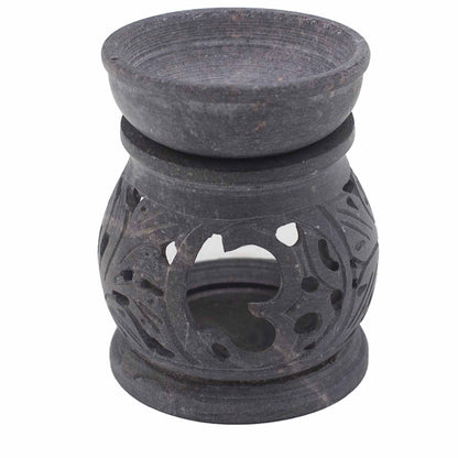 Soapstone Oil Burner - Om - Small - 8 cm