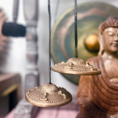 Tibetan Tingsha Cymbals - Five Buddha - 9.5 cm