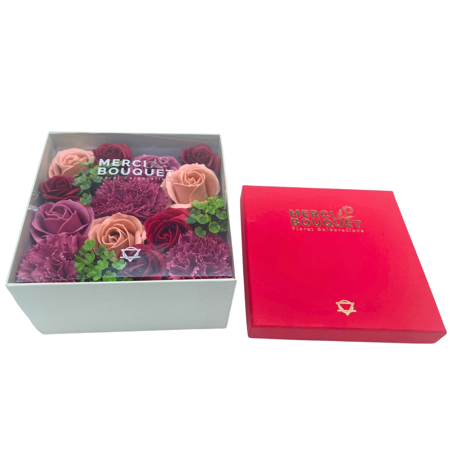 Vintage Roses Soap Flowers - Square Box