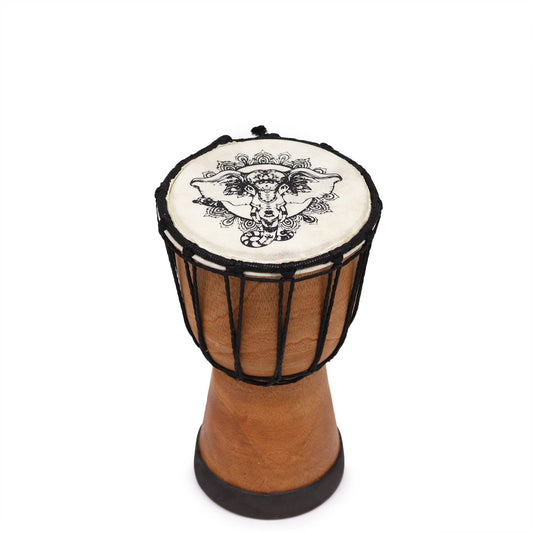 Wide Top Djembe Drum - Elephant - 20 cm