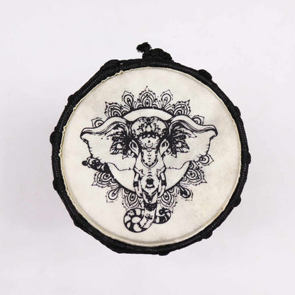 Wide Top Djembe Drum - Elephant - 20 cm