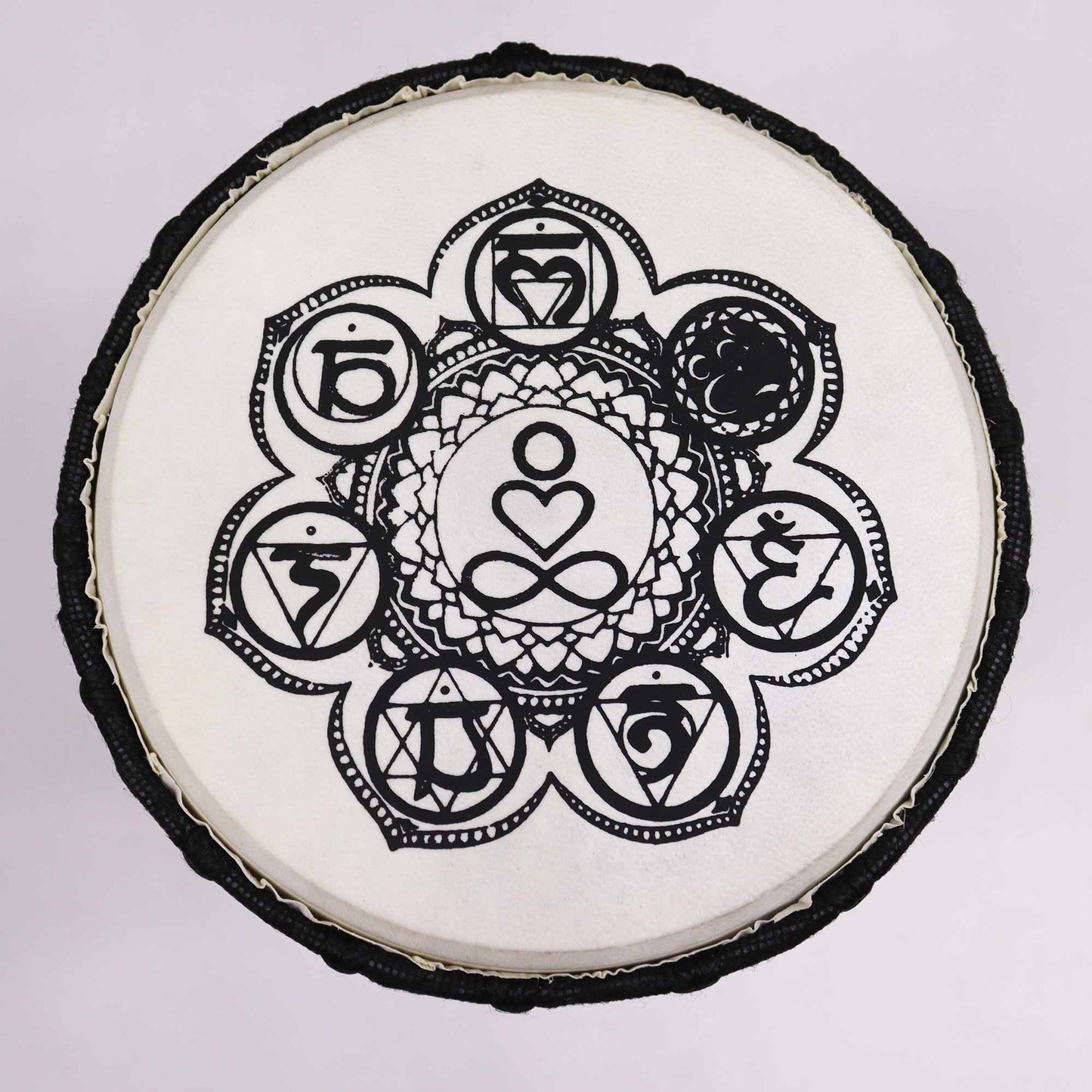 Wide Top Djembe Drum - Chakra - 30 cm