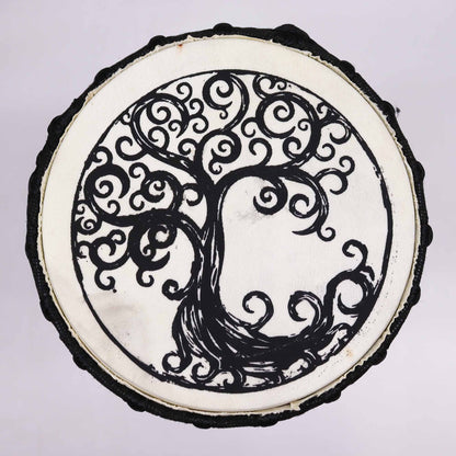 Wide Top Djembe Drum - Tree of Life - 40 cm