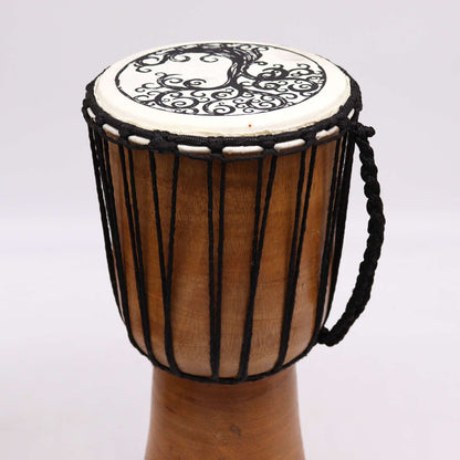 Wide Top Djembe Drum - Tree of Life - 40 cm