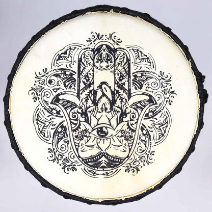 Wide Top Djembe Drum - Hamsa - 50 cm