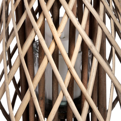 Wicker Bulbous Lantern - Large