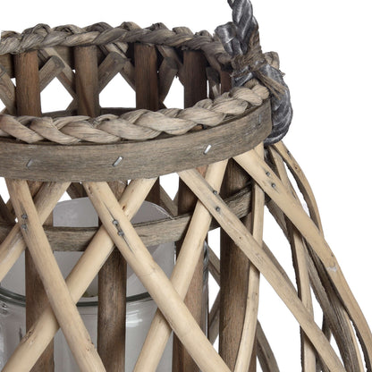 Wicker Bulbous Lantern - Small