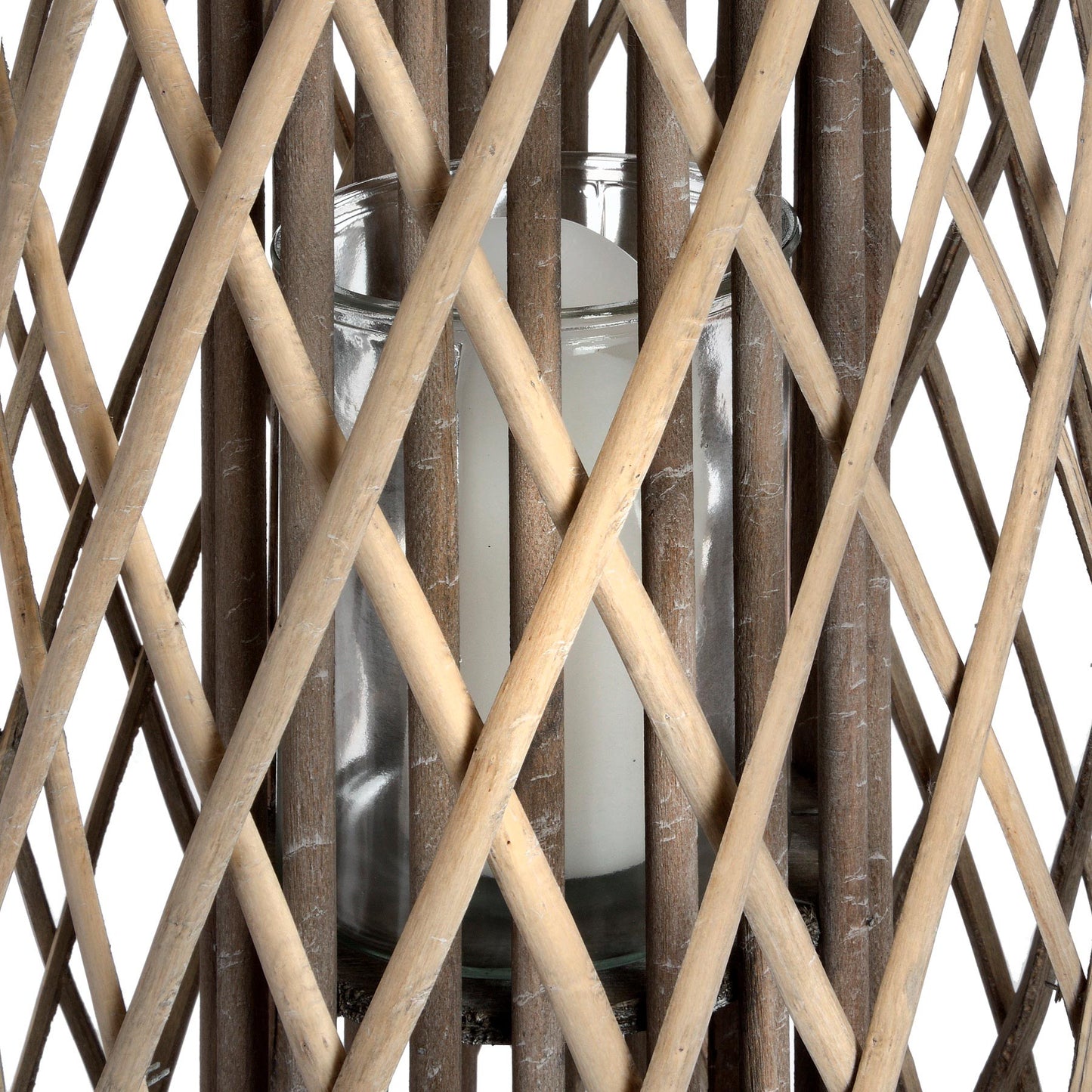 Standing Wicker Lantern - Large