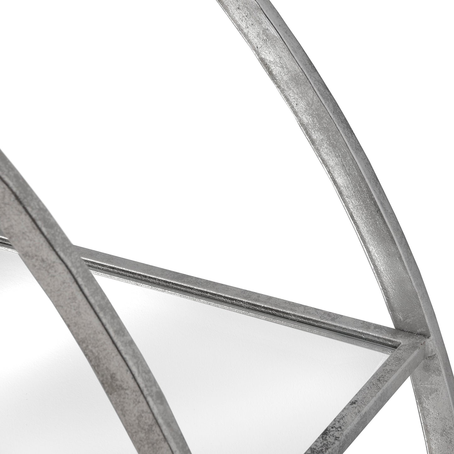 Circular Silver Wall Hanging Multi Shelf - Large