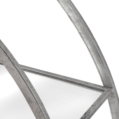 Circular Silver Wall Hanging Multi Shelf - Large