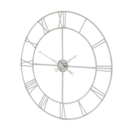 Silver Foil Skeleton Wall Clock - Large