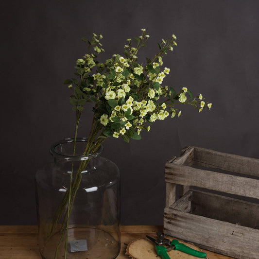Green Wild Meadow Rose Spray