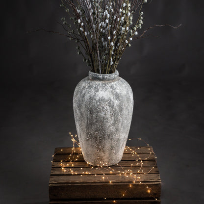 Aged Stone Ceramic Vase - Tall