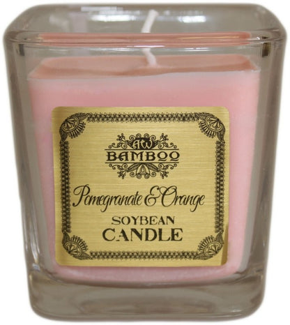 Soybean Wax Scented Candle in Chunky Jar - Pomegranate & Orange