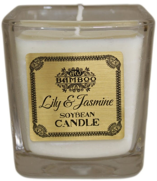 Soybean Wax Scented Candle in Chunky Jar - Lily & Jasmine