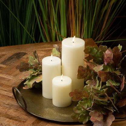 Luxe Collection Natural Glow LED Cream Candle - 3 x 6 inch