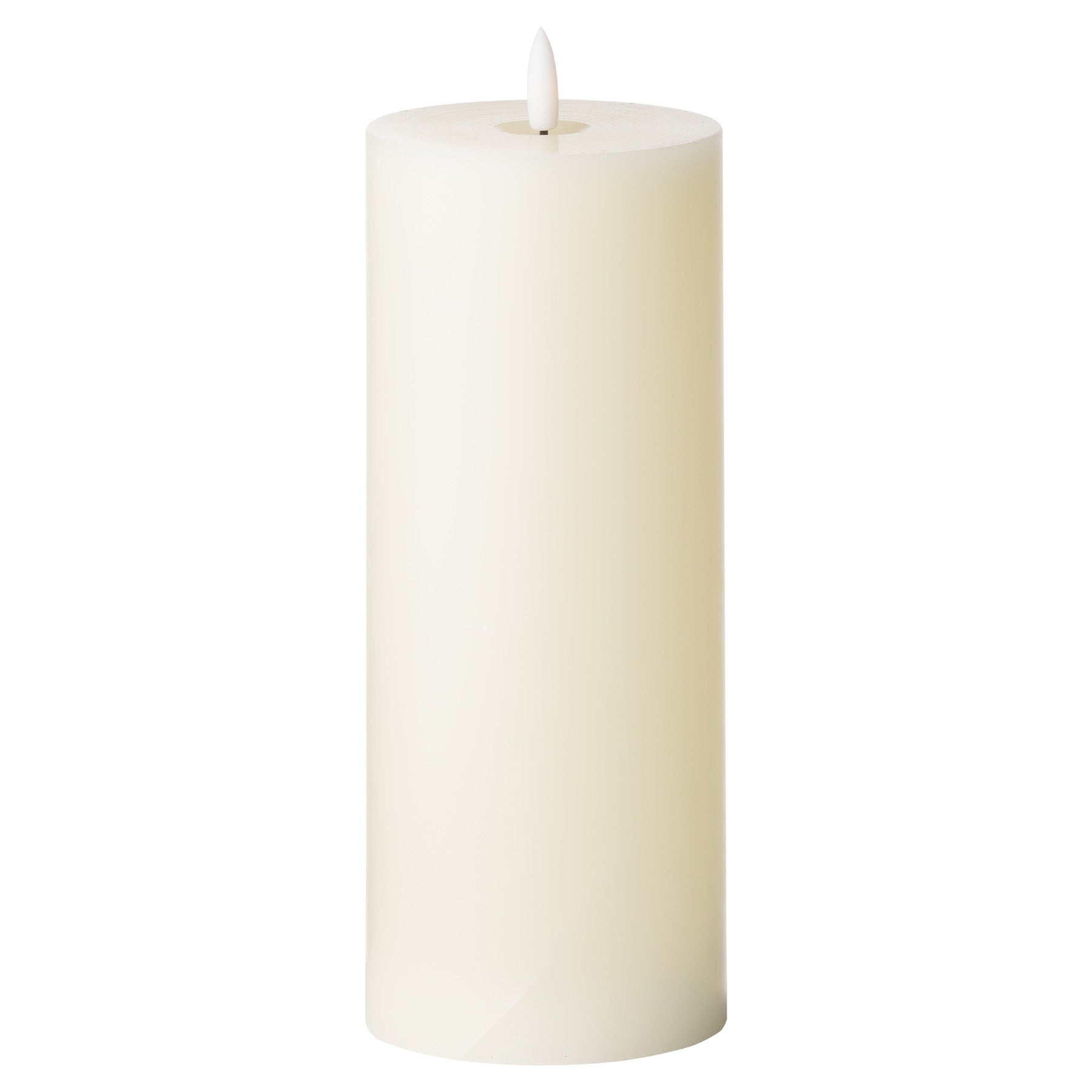 Luxe Collection Natural Glow LED Cream Candle - 3.5 x 9 inch