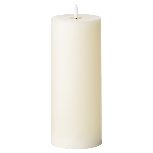 Luxe Collection Natural Glow LED Cream Candle - 3.5 x 9 inch