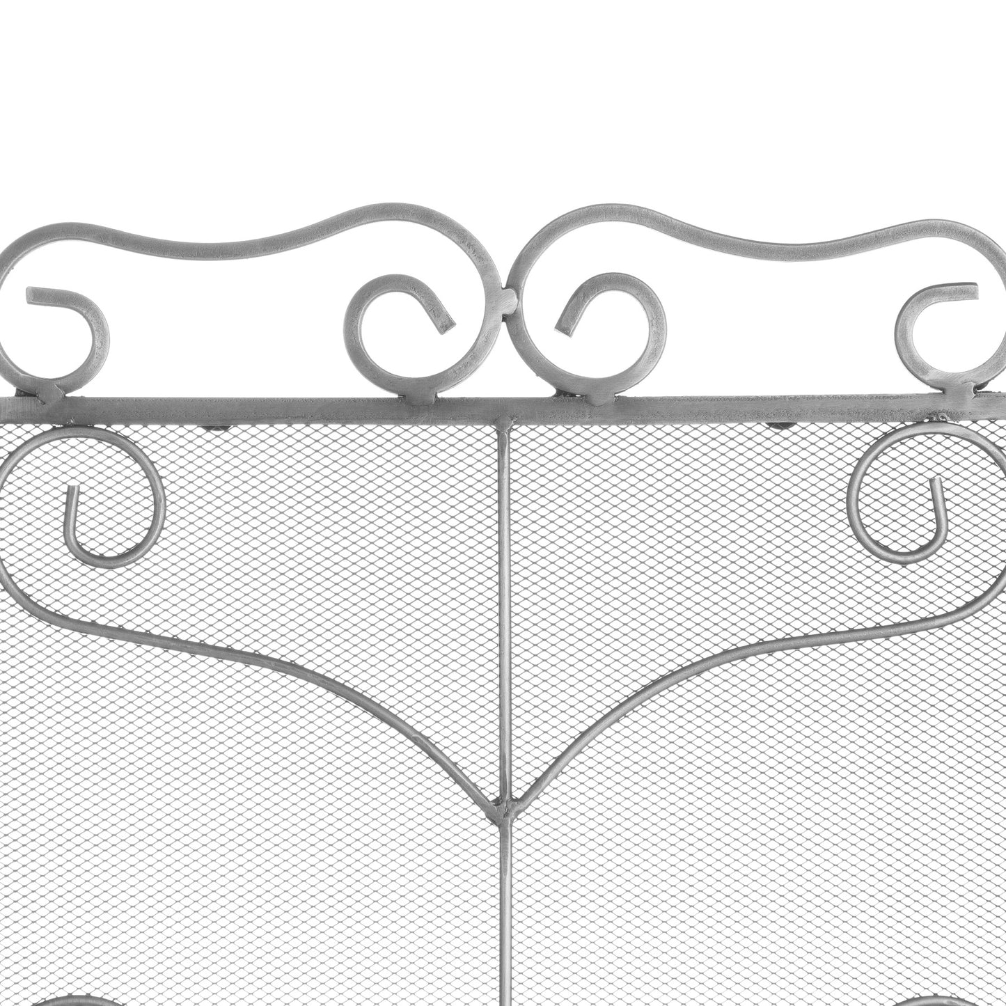 Heavy Antique Silver Fire Screen - Large
