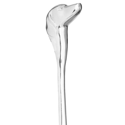 Silver Nickel Detail Shoe Horn -  Dog Head