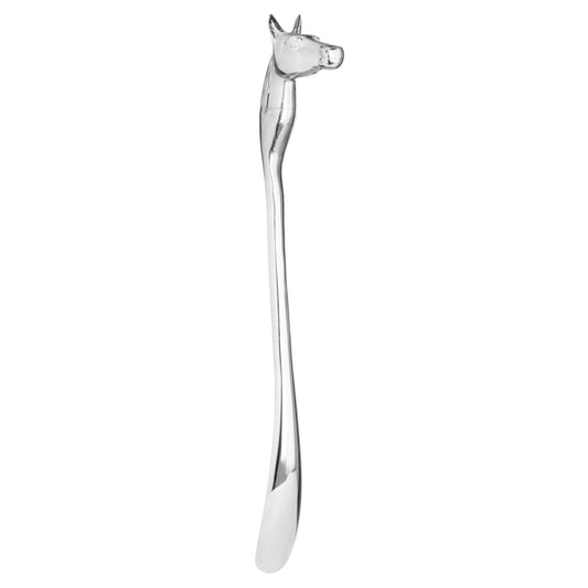 Silver Nickel Detail Shoe Horn - Horse Head