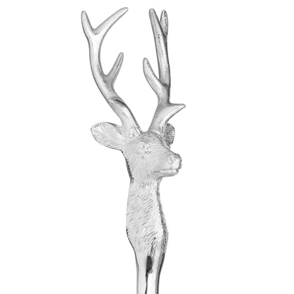 Silver Nickel Detail Shoe Horn -  Stag Head