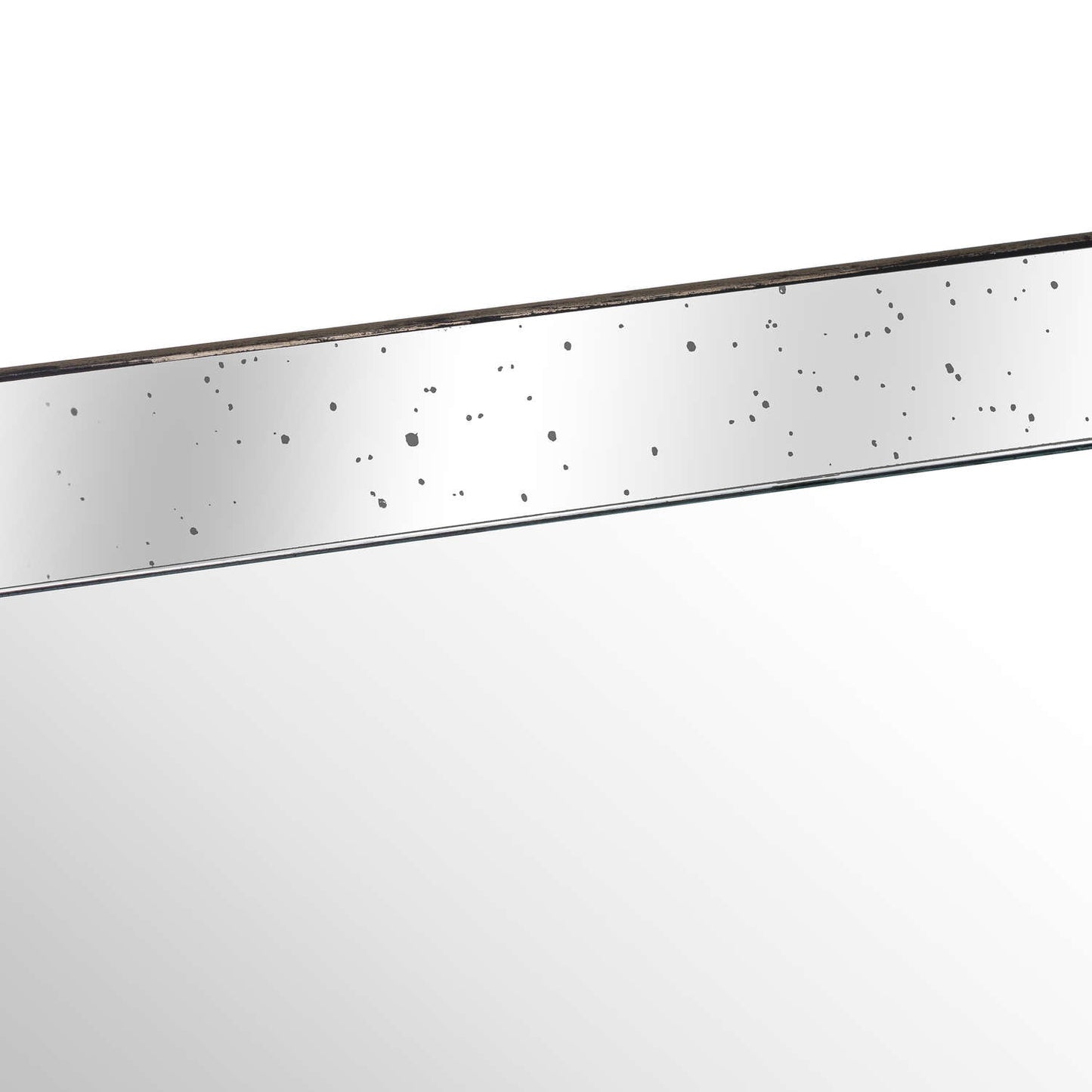 Astor Distressed Mirrored Tray With Wooden Detailing - Large