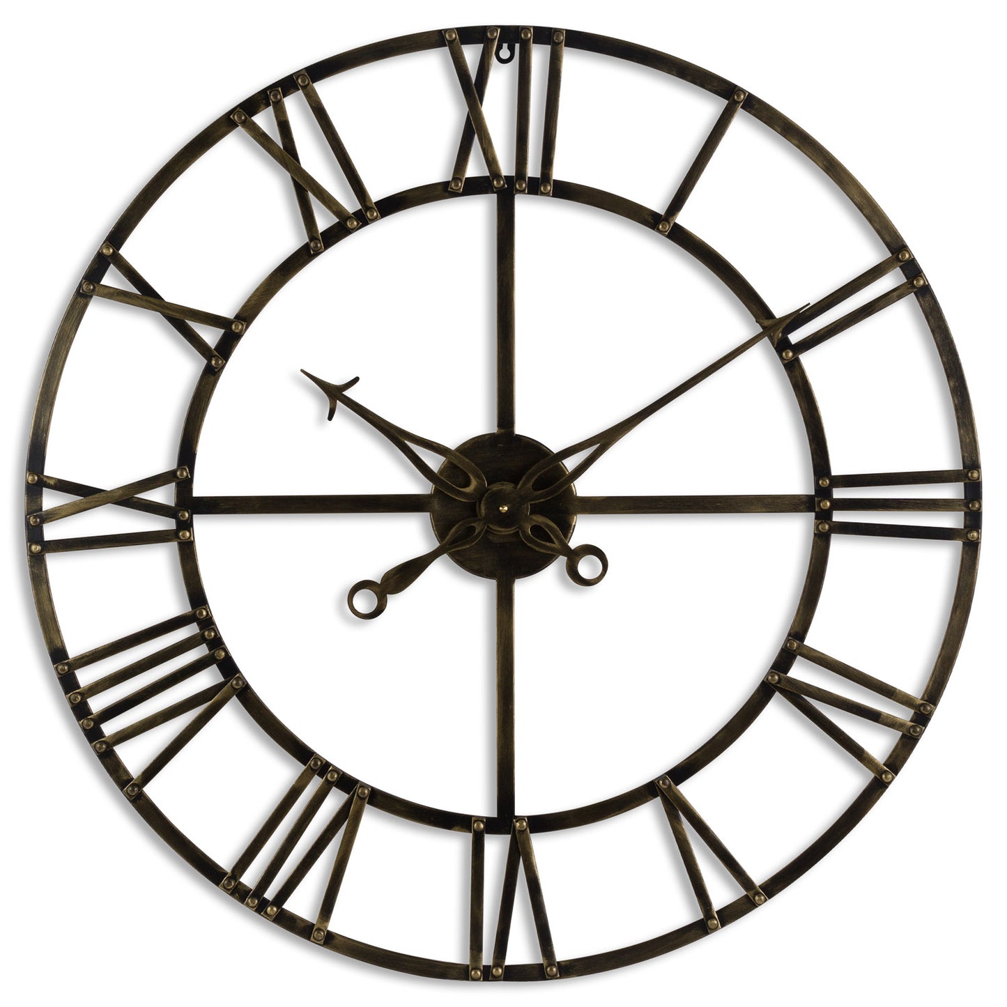 Antique Brass Skeleton Clock - Small