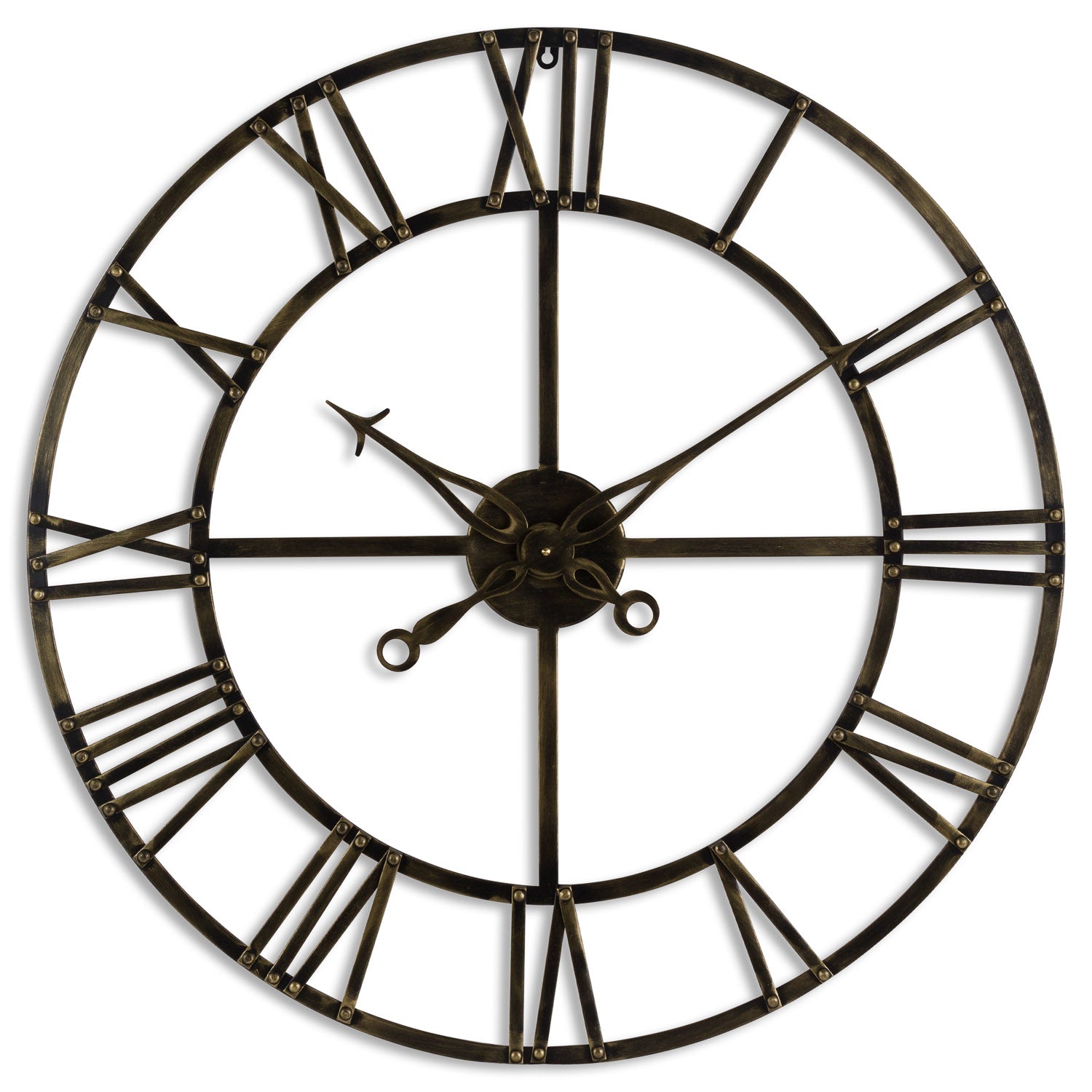 Antique Brass Skeleton Clock - Small