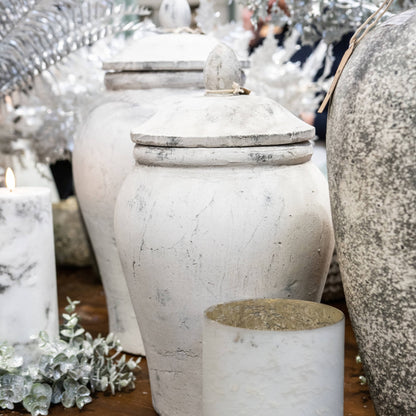 Bloomville Stone Ginger Jar - Large