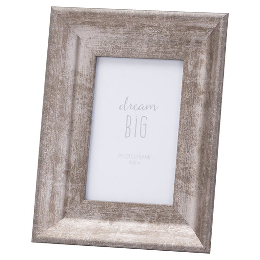 Convex Matt Silver Photo Frame - 4 x6 inch