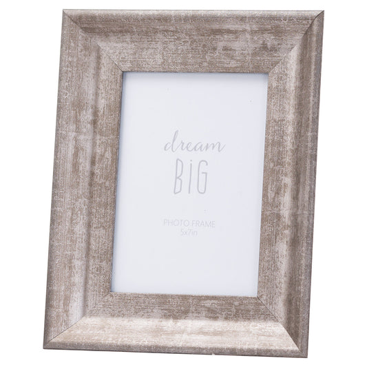 Convex Matt Silver Photo Frame - 5 x 7 inch