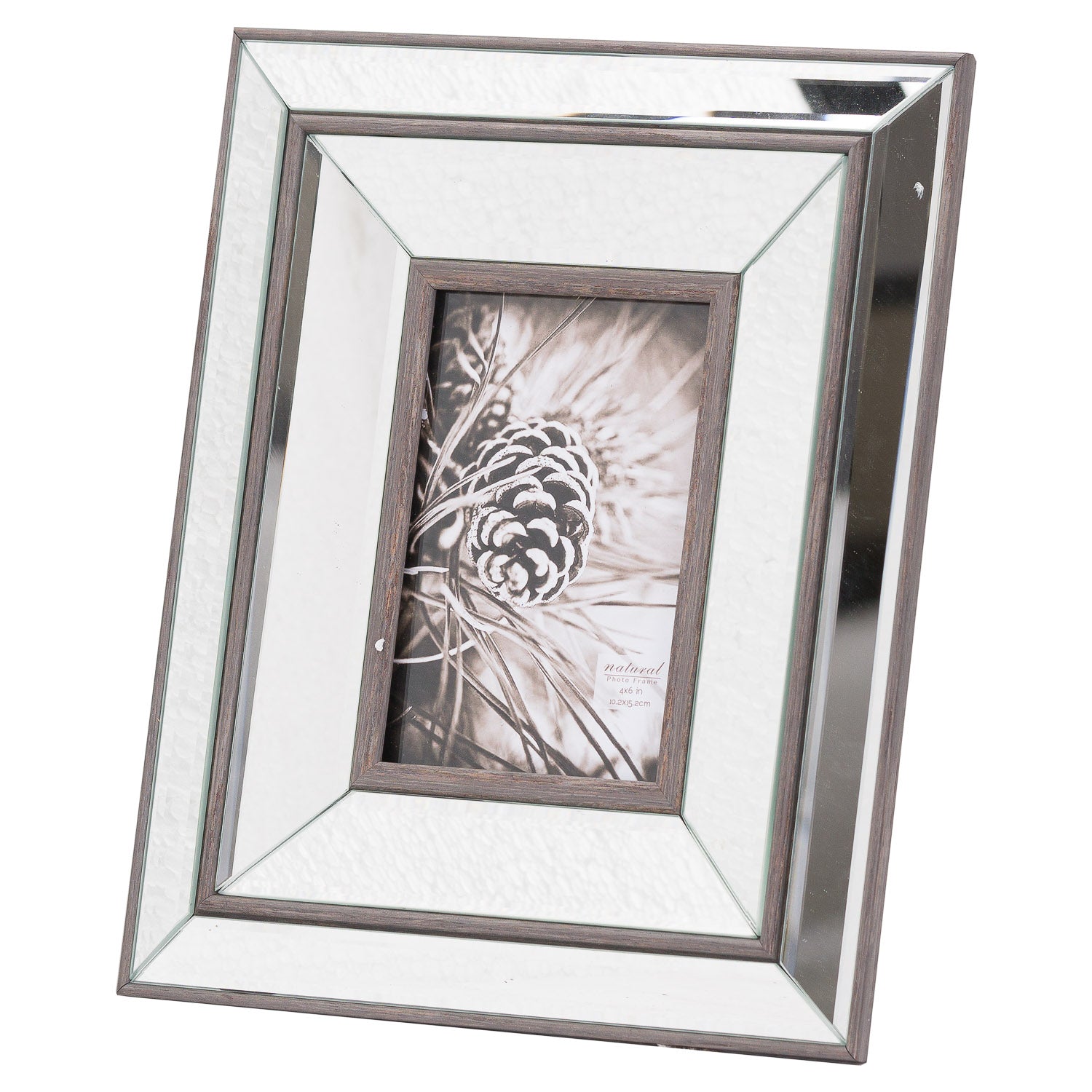 Tristan Mirror And Wood Photo Frame - 4 x 6 inch