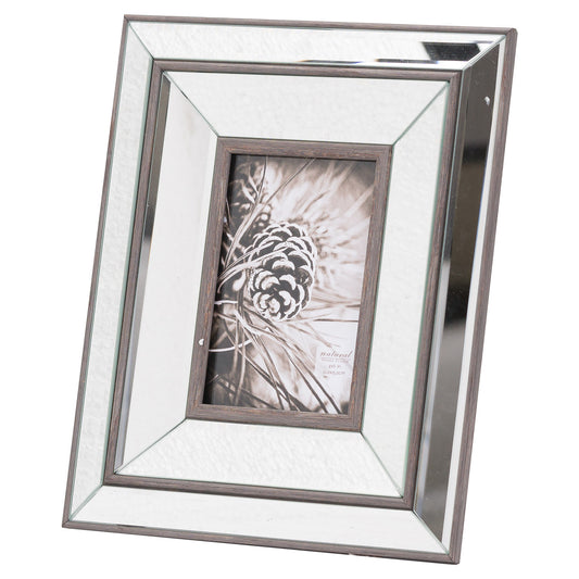 Tristan Mirror And Wood Photo Frame - 4 x 6 inch