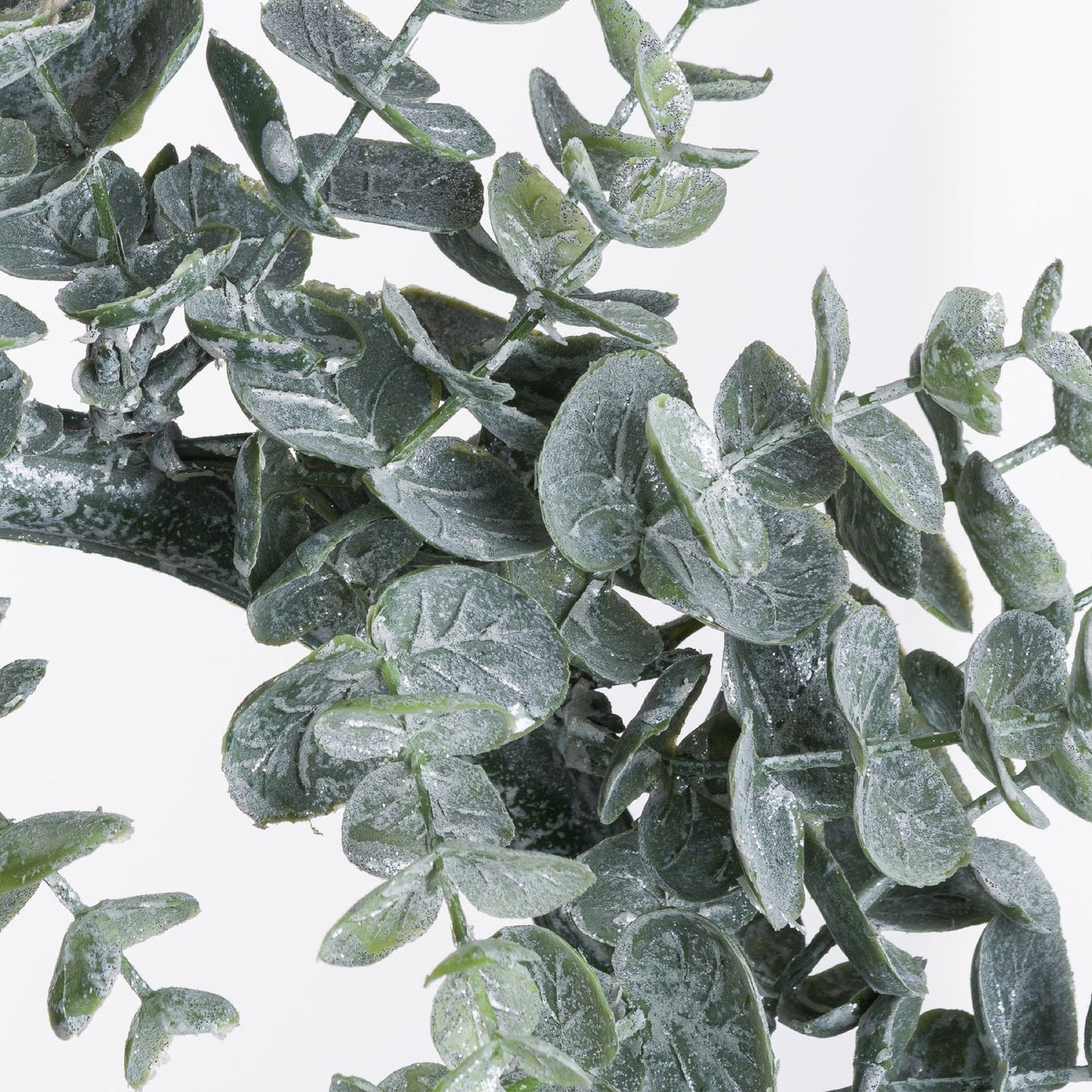 Frosted Eucalyptus Candle Wreath - Large